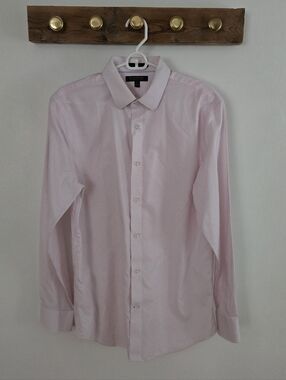 Banana Republic Men's Light Pink Stripe Dress Shirt